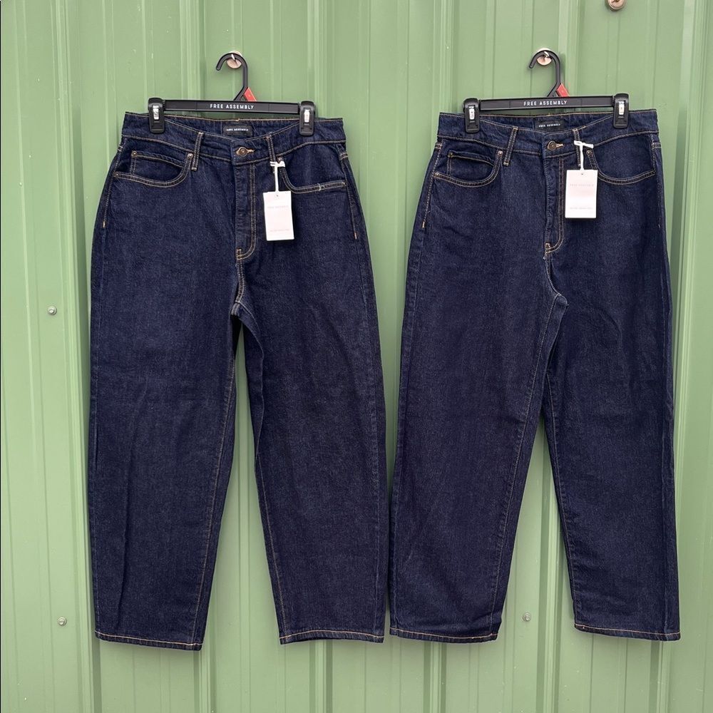 Women’s Barrel Leg Denim Jeans Pants 2-Pack Size 8